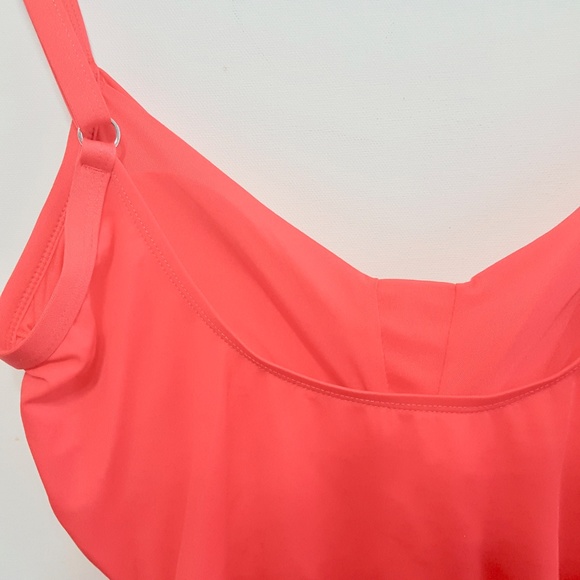 Jantzen Classics One Piece Swim Suit Coral Size M - Picture 7 of 8